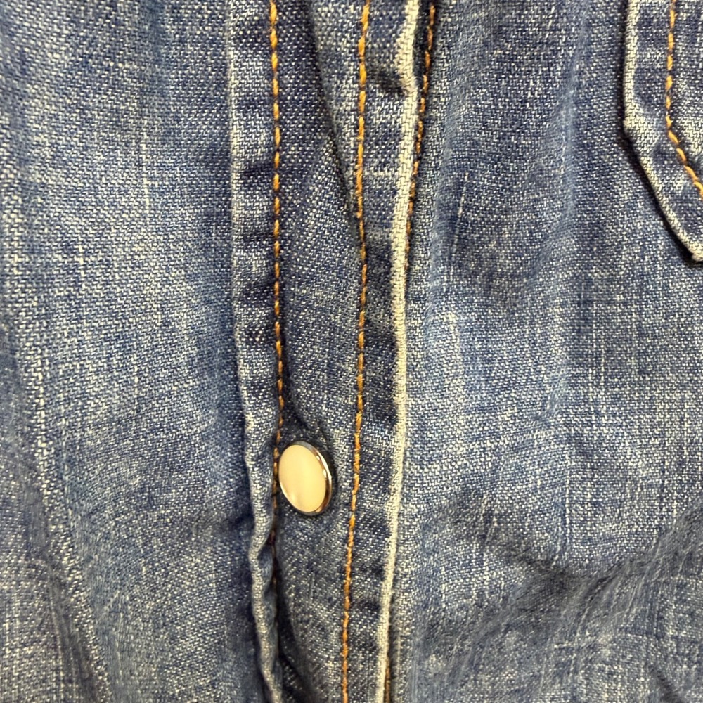 Gap Womens Denim Shirtdress Blue Long Sleeve Button Front Belted Size 6 - Picture 4 of 8
